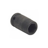 WESTWARD 1/4 in Drive Impact Socket Standard Socket, Black Oxide,9/16 in