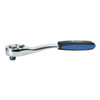 3/8" Drive 72 Geared Teeth Pear Head Style Hand Ratchet, 8" L, Chrome Finish