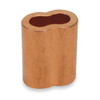 Dayton Wire Rope Oval Sleeve,1/8in,Copper,PK 25 1DLE6