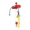 Electric Wire Rope Hoist, 500 lb, 10 ft, Hook Mounted - No Trolley, 115V AC, Red