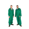 FR Rain Bib Overall, PVC, 29 in Inseam, 34 in to 36 in Waist, 18 mil Thickness, Green, S