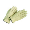 Leather Drivers Gloves, Cowhide, Full Finger, Shirred Slip-On, 2XL, 1 Pair