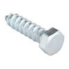 Lag Screw, 3/8 in, 1-1/2 in, Steel, Zinc Plated Hex External Hex Drive, 100 PK