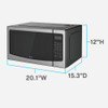 Avanti 1.1CF 1000W Black with Stainless Steel Front Microwave MT115V3STH 609952