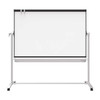 Dry Erase Board, Steel, 48 in, 72 in, Aluminum Frame, White, Gloss