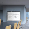 Dry Erase Board, Steel, 48 in, 72 in, Aluminum Frame, White, Gloss  ECM64P2