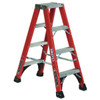 Louisville 4 ft Fiberglass Twin Stepladder, 375 lb Capacity FM1404HD