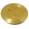Box Cover, Floor Box Type, 2 Gang, Brass, Single Receptacle Cover Type  RAC5500KIT