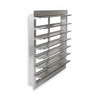 36 in 39"H-W 5.75"L Alu Wall Exhaust Shutter, 36-1/2 in x 36-1/2 in, Aluminum