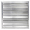 36 in 39"H-W 5.75"L Alu Wall Exhaust Shutter, 36-1-2 in x 36-1-2 in, Aluminum  2FTW7
