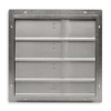 10 in 13"H-W 6"L Aluminum Wall Backdraft Dampr, 10-1/2 in x 10-1/2 in, Aluminum