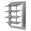 10 in 13"H-W 6"L Aluminum Wall Backdraft Dampr, 10-1-2 in x 10-1-2 in, Aluminum  2C517