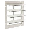 16 in 19"H-W 6"L Aluminum Gable Shutter Damper, 17 in x 17 in, Aluminum  4YN20