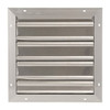 16 in 19"H-W 5 1/4"L Aluminum Backdraft Damper, 16-1/2 in x 16-1/2 in, Aluminum