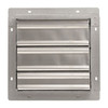12 in 15"H-W 5.75"L Alu Wall Backdraft Dampr, 12-1/2 in x 12-1/2 in, Aluminum
