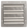 12 in 15"H-W 5.75"L Alu Wall Backdraft Dampr, 12-1/2 in x 12-1/2 in, Aluminum
