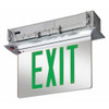 Exit Sign, Silver, 2 Face(s), LED, Recessed Mount, Nickel Cadmium  EDGR 2 GMR EL