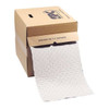 Brady Sorbent Roll, 12 gal, 15 in x 50 ft, Oil, White, Polypropylene OP550
