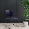 National Public Seating Stacking Chair,Vinyl,30-3-4in H,Black 8704-10-04