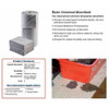 Brady Sorbent Pad, 17 gal, 15 in x 17 in, Universal, Gray, Polypropylene BPU500