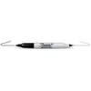Twin Tip Permanent Marker Set, Black, Fine Tip, Retractable, 2 PK  32162PP