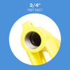 Guardair AirGun,3-4in,FNPT,Alum,Silver;Yellow F5060AA
