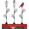 Alpine Solar Snowman, Santa & Cardinal Garden Stake RGG572ABB-TM Pack of 12