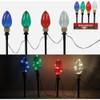 Alpine Christmas Light Bulb Garden Pathway Light Stake (4-Count) COR362BB-4 883607
