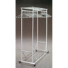 Glaro Double Sided Mobile Coat Rck,48 In,Satin 134-4SA
