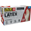 D14, Disposable Gloves, 7 mil Palm, Latex, Powder-Free, XL (11), 100 PK, White  D14-00-011-100