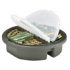 Bucket Top Compartment Box with 18 compartments, Plastic, 3 3-4 in H x 12 in W  725-001