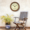 Manufacturer Varies 18" Analog Thermometer Wall Clock, Brown 50314A2