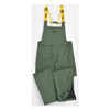 Rain Bib Pants, 100% Nylon, 32 in Inseam, Elastic Closure, Green, Size L