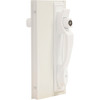 Larson White Heavy-Duty Keyed Push Button Door Latch CH2010301 199696