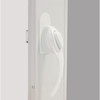 Larson Euro White Push Button Door Latch CH2000301 161434