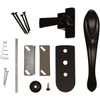 Larson Euro Black Push Button Door Latch CH2000501