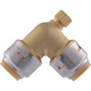 SharkBite 1-2 In x 1-2 In. 90 Deg. Push-to-Connect Brass Elbow with Drain UR5248A 454352
