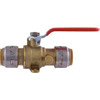 SharkBite 3-4 In. Brass Push-Fit Ball Valve with Drain & Mounting Tab UR24616A 477372