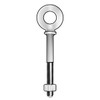 Eye Bolt With Shoulder, 5/16"-18, 4-1/4 in Shank, 5/8 in ID, Steel, Galvanized