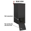 Drop Box, Black, Powder Coated, 1 Doors, Recessed, Aluminum  4375BLK