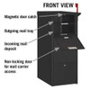 Drop Box, Black, Powder Coated, 1 Doors, Recessed, Aluminum  4375BLK