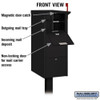 Drop Box, Black, Powder Coated, 1 Doors, Recessed, Aluminum  4375BLK