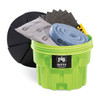 Spill Kit, 12 gal Volume Absorbed per Kit, 20 gal Capacity, Drum, Green, 35
