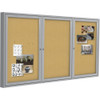 Ghent Enclosed Cork Bulletin Board 96x48", 3 Door PA34896K