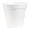Dart Disposable Hot cup 4 oz. White, Foam, Pk1000 4J4