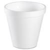 Dart Disposable Hot cup 4 oz. White, Foam, Pk1000 4J4