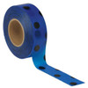 Flagging Tape, No Legend, Black/Blue, 1 3/16 in Wide x 300 ft Length, Vinyl, 2 mil
