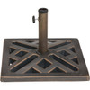 Outdoor Expressions 17 In. Square Bronze Polyresin Umbrella Base SL-USC-46 BRZ