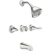 Moen Adler 3-Handle Lever Tub and Shower Faucet, Chrome 82663