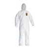 Kleenguard BrethParti Hood Covall REFLEX ZipFnt ElasWrisAnk WHT 4X 20/C 49117